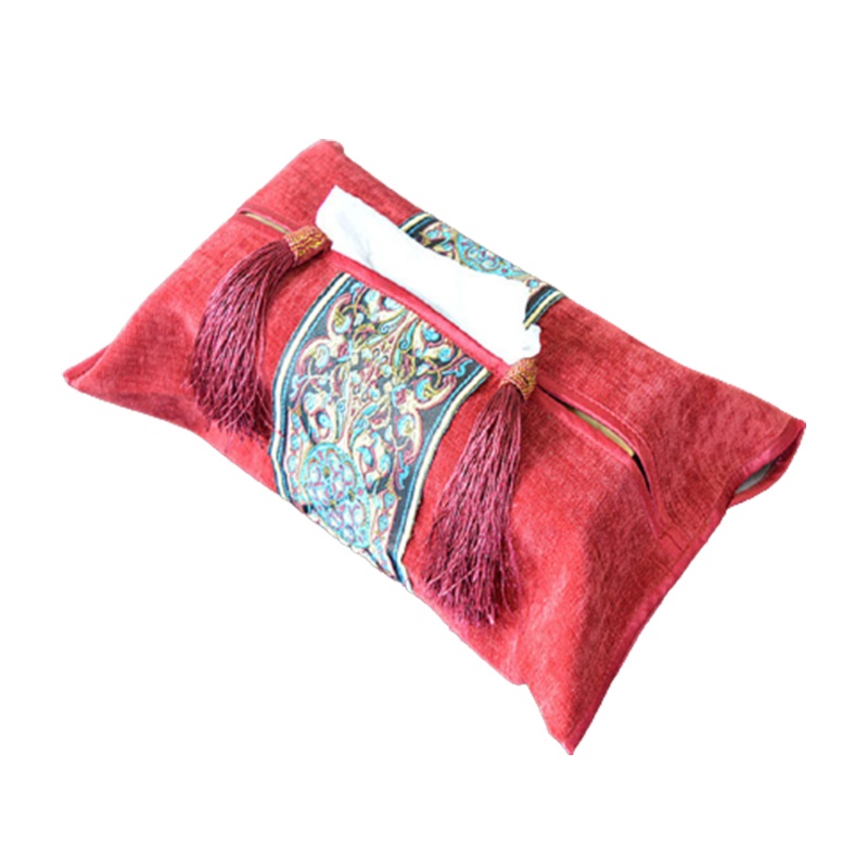 Hộp Đựng Khăn Giấy Thêu Họa Tiết Phong Cách Châu Âu Cổ Điển Sang Trọng Cho Gia Đình / Xe Hơi