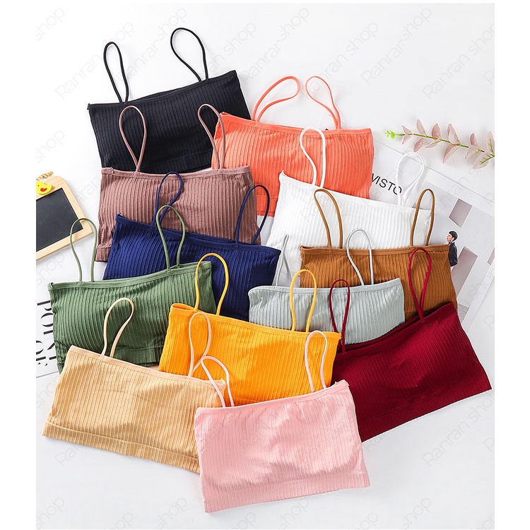 Áo Bra Hai Dây Gân Tăm Có Mút Ngực Không Gọng RANRAN 809L