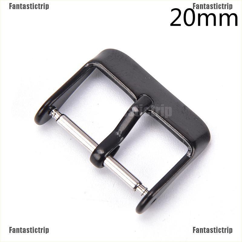 Fantastictrip 1pc 16 18 20 22 24mm Stainless Steel Buckle Parts Watch Band Strap Clasp