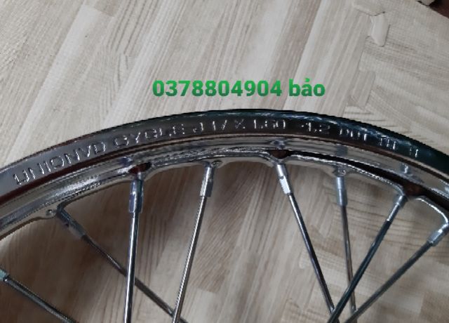 Bánh căm xe Exciter 150 niềng sắt UNION gồm  đã rút căm sẵn