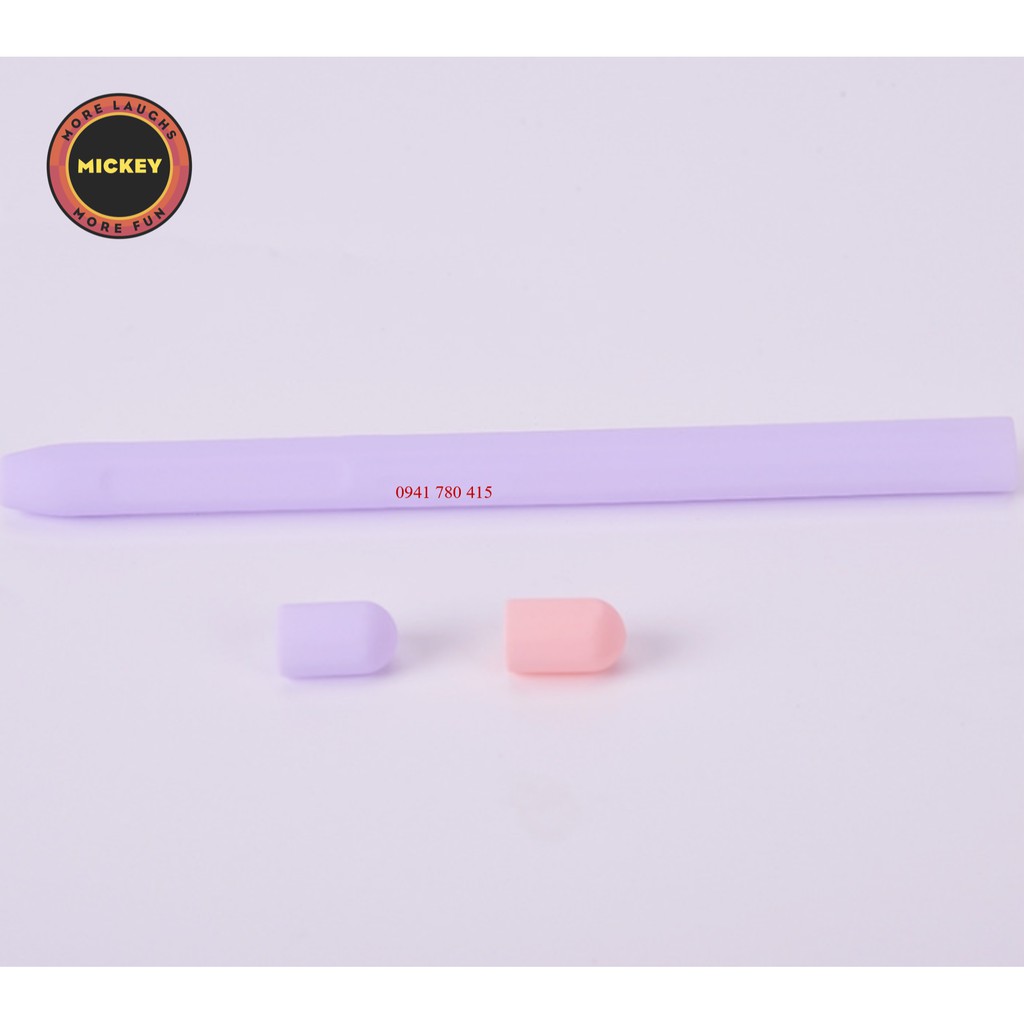 Vỏ bao ốp silicon màu trơn bảo vệ bút cảm ứng Apple pencil 2 nhiều màu đa dạng