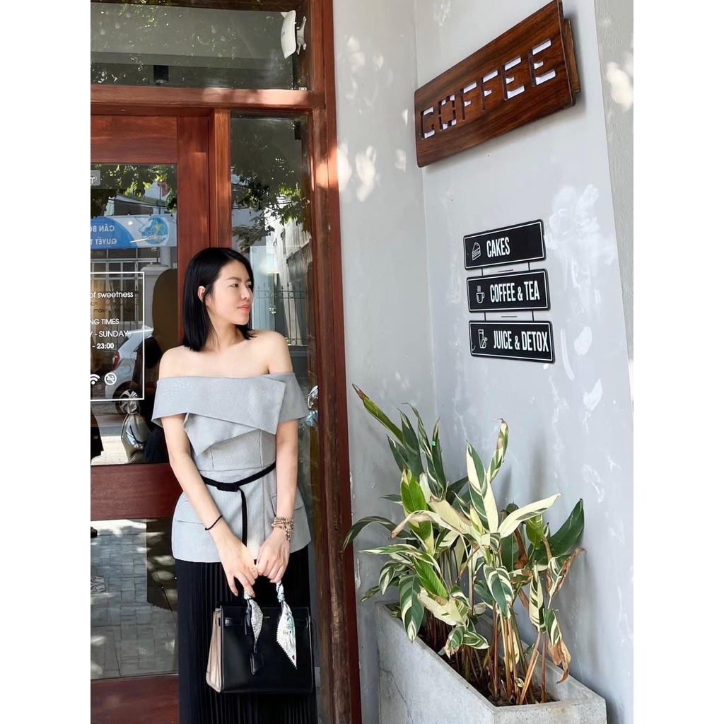 Áo V16 Layla Top Ricci thiết kế chất liệu Chéo Nhật sợi dệt cấp mềm mát | RICCI OFFICIAL