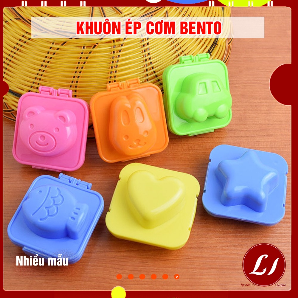 Combo 6 Khuôn ép cơm, ép trứng bento nhiều hình dễ thương