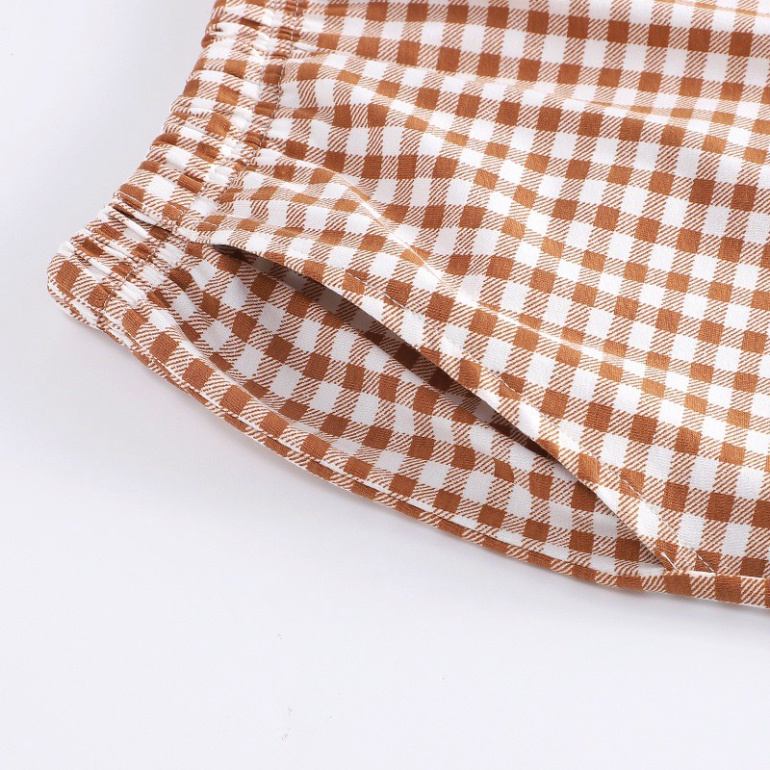 Bộ đồ mặc nhà nữ thu đông, bộ ngủ dài tay hoạt hình quần kẻ caro dáng thụng hàn quốc  2 màu chất đẹp, thoáng hút mồ hôi