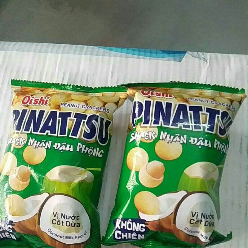 Dây 10 Gói Snack Nhân Đậu Phộng Vị Nước Cốt Dừa (18g x 10 Gói)