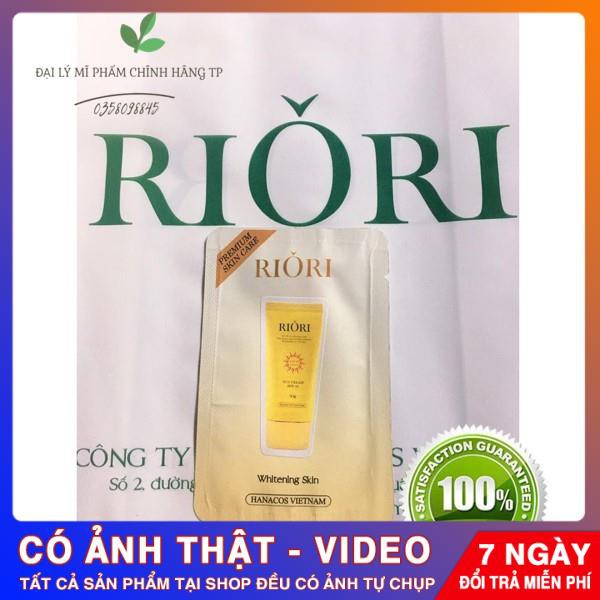 KEM CHỐNG NẮNG RIORI SUN CREAM SPF50  dưỡng trắng da, ngăn ngừa lão hóa, giảm nếp nhăn trên da.