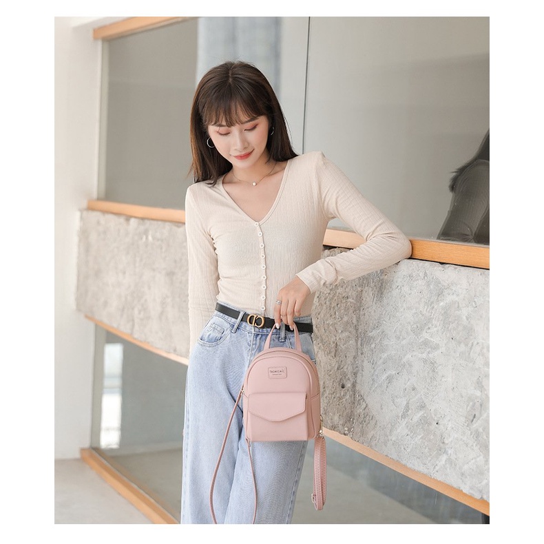 Balo mini nữ thời trang du lịch đi chơi giá rẻ sang chảnh dễ thương da mềm phong cách đi học xinh xắn cá tính BESED T037