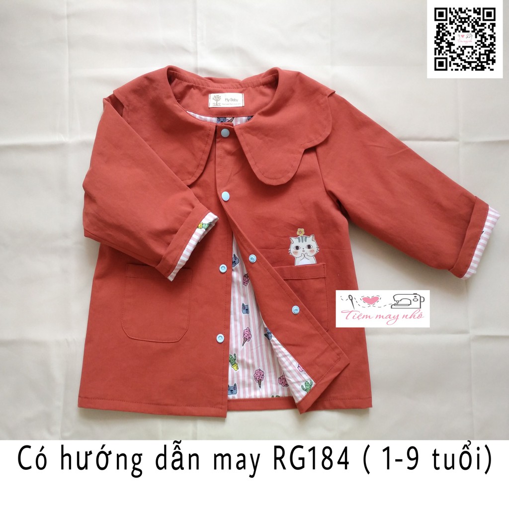 RG184_Rập giấy may áo 2 lớp khoác bé gái