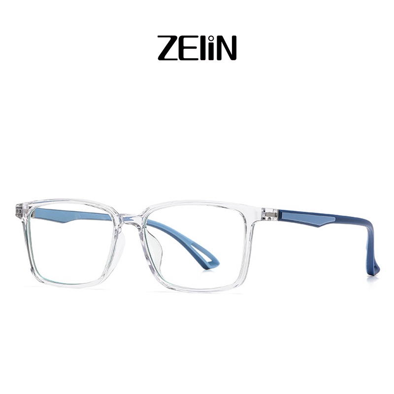 ZEliN Kính râm gọng vuông   TR90 thời trang chặn ánh sáng xanh siêu nhẹ dành cho giới trẻ TJ826