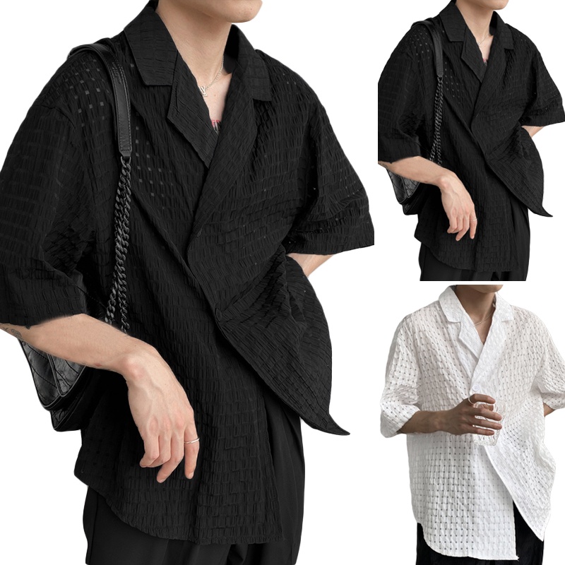 Áo Sơ Mi Ngắn Tay Dáng Rộng Thời Trang Mùa Hè Giản Dị Dành Cho Nam