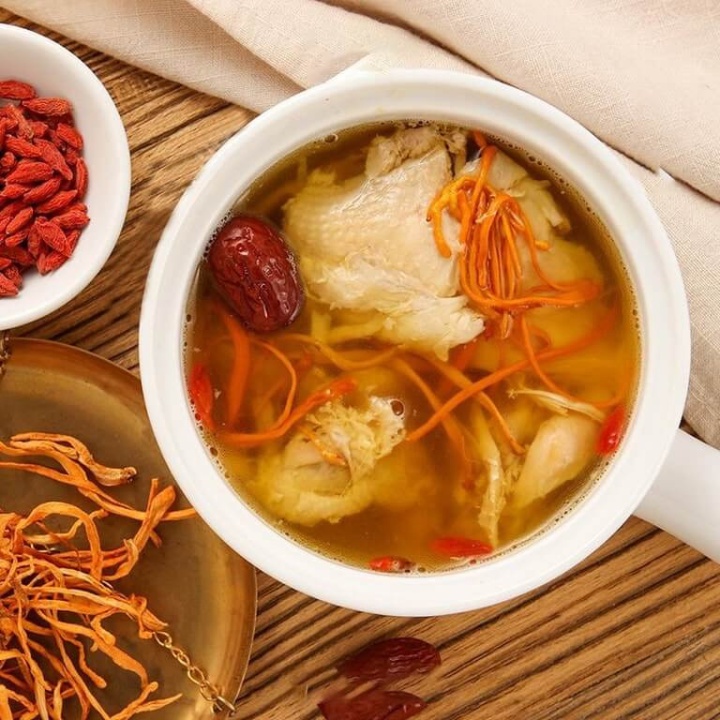Trà Đông Trùng Tứ Vị  Hàng Loại 1, Đông Trùng Hạ Thảo Tứ Vị Giúp Ngủ Ngon