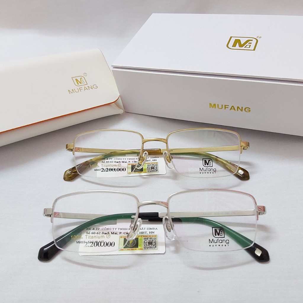 [CHÍNH HÃNG] Gọng kính MUFANG 100% titanium