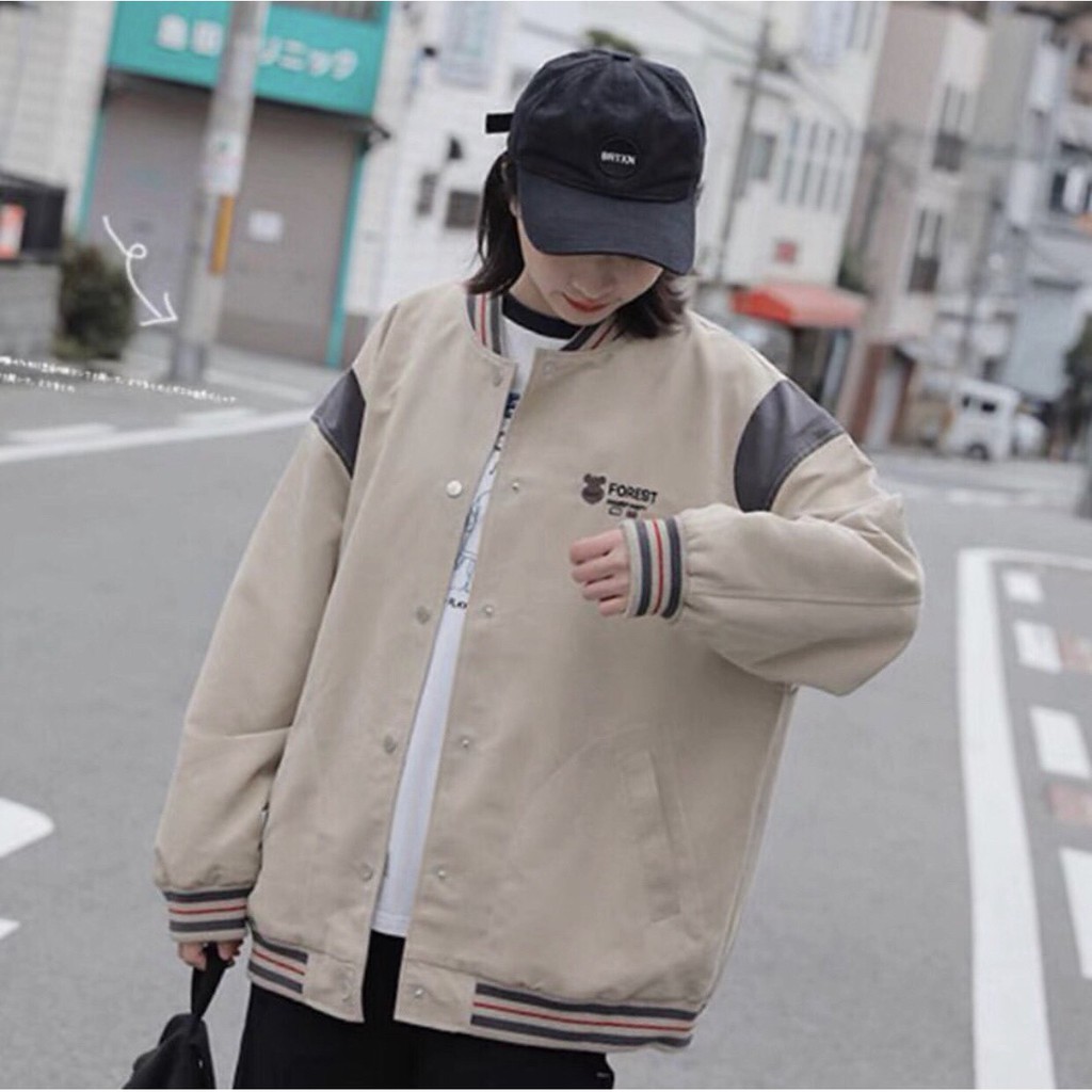 Áo Khoác BOMBER GẤU FOREST Ulzzang Unisex 1hitshop
