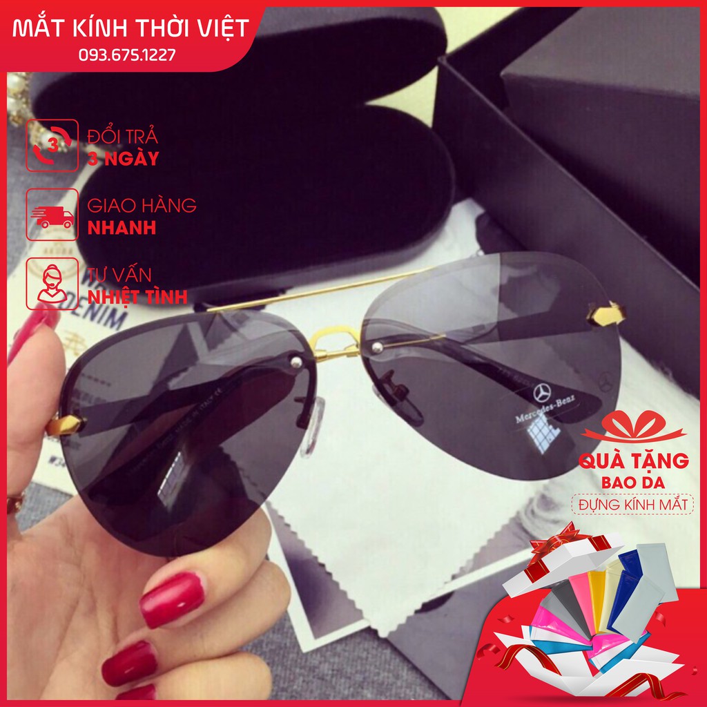 Kính nam thời trang Mer tròng kính phân cực chống tia UV400 đi nắng cực tốt - Mắt Kính Thời Việt