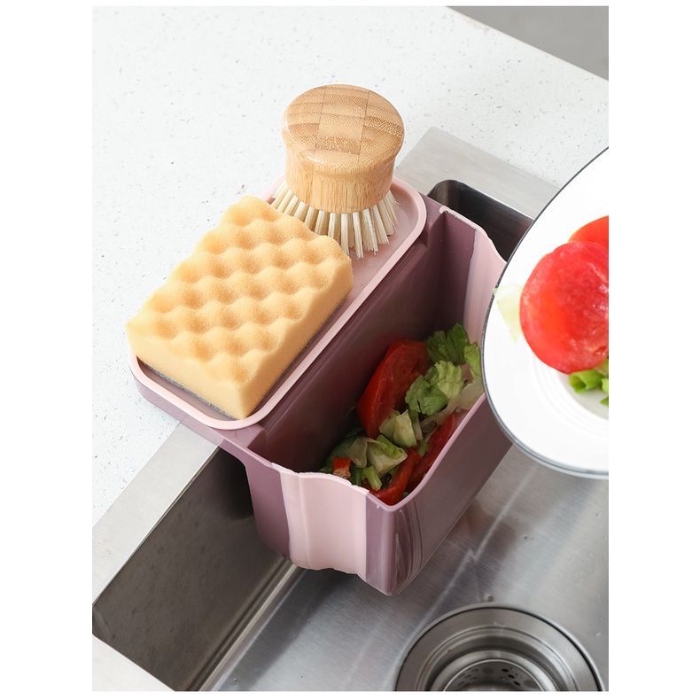Thùng rác lọc thức ăn thừa gấp gọn thông minh