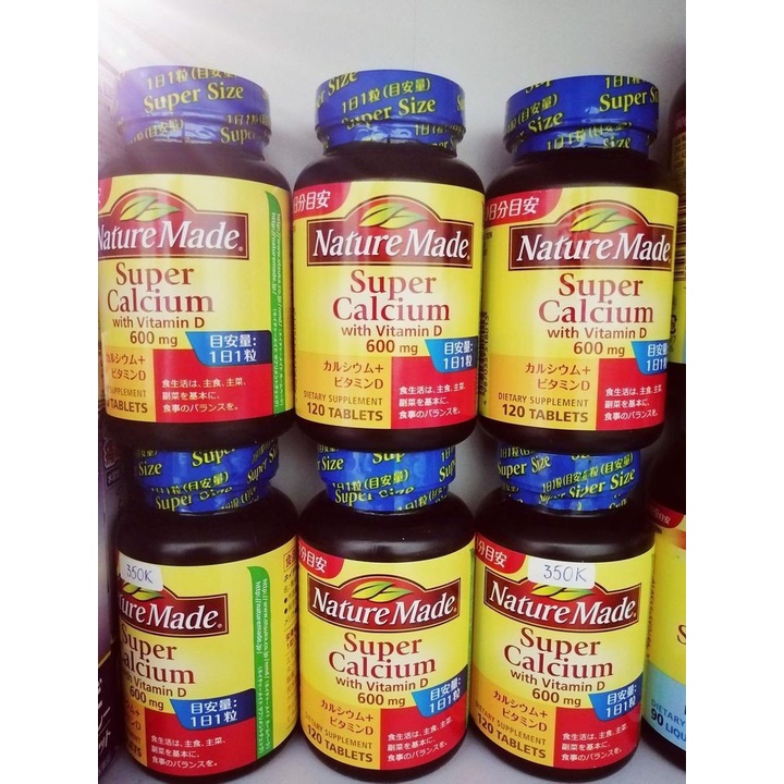 Viên uống bổ sung Canxi và Vitamin D Nature Made Supper Calcium 120 viên