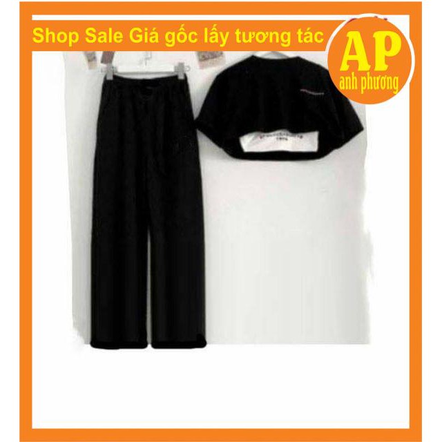 Sét ÁO 1974 MIX QUẦN ỐNG RỘNG💖áo gồm 2 món crt + áo 2 dây 1974💖Quần ống rộng dáng dài💖kiểu dáng inusex
