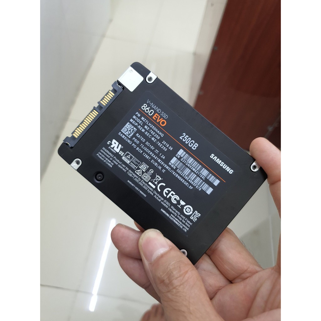 SSD Samsung 860 Evo 250Gb SATA3 (đọc: 550MB/s /ghi: 520MB/s) tháo máy KOREA đẹp như mới | BigBuy360 - bigbuy360.vn