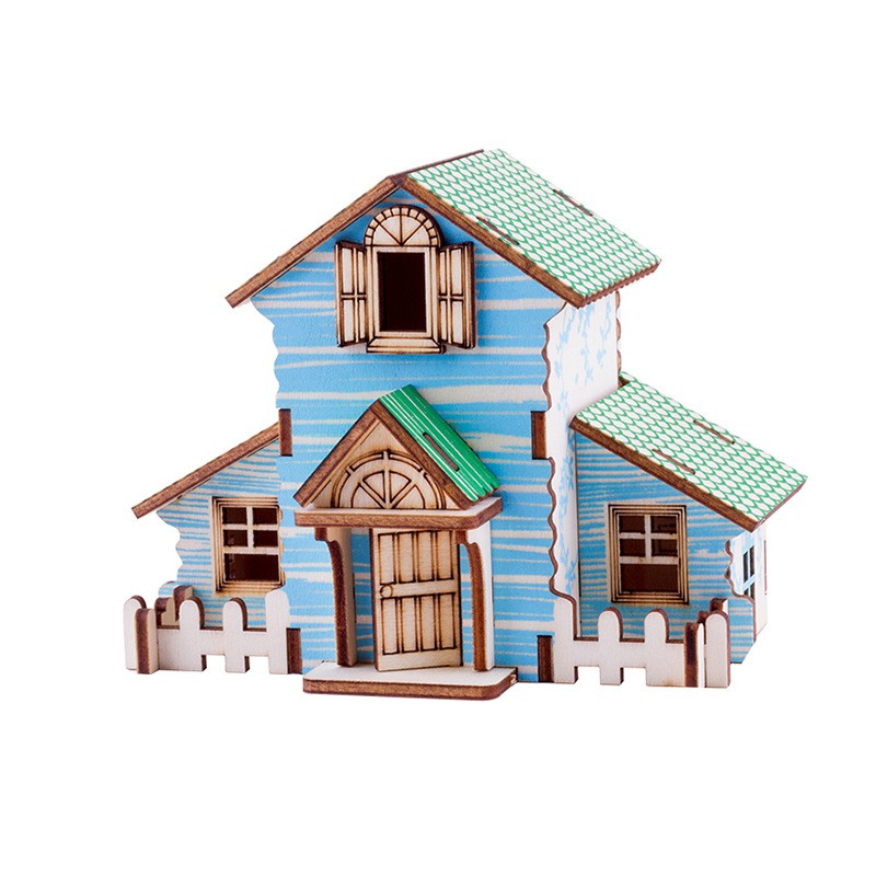 Mô hình lắp ráp 3D gỗ - Mini Cottage House cắt laser