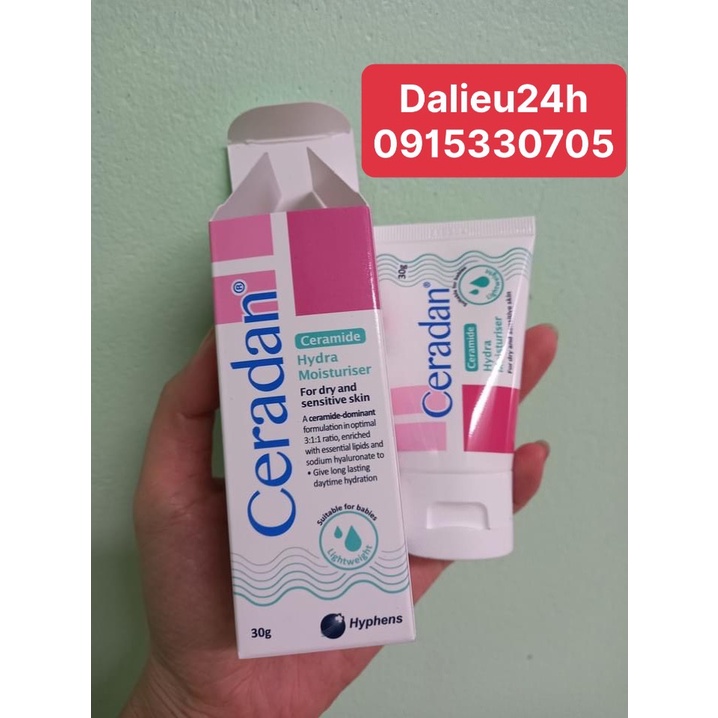 Ceradan Hydra Kem Làm Dịu Da Chống Hăm Tã Và Dưỡng Ẩm Cho Da Khô và Da Nhạy Cảm Tuýp 30gr/80gr Nhập Khẩu