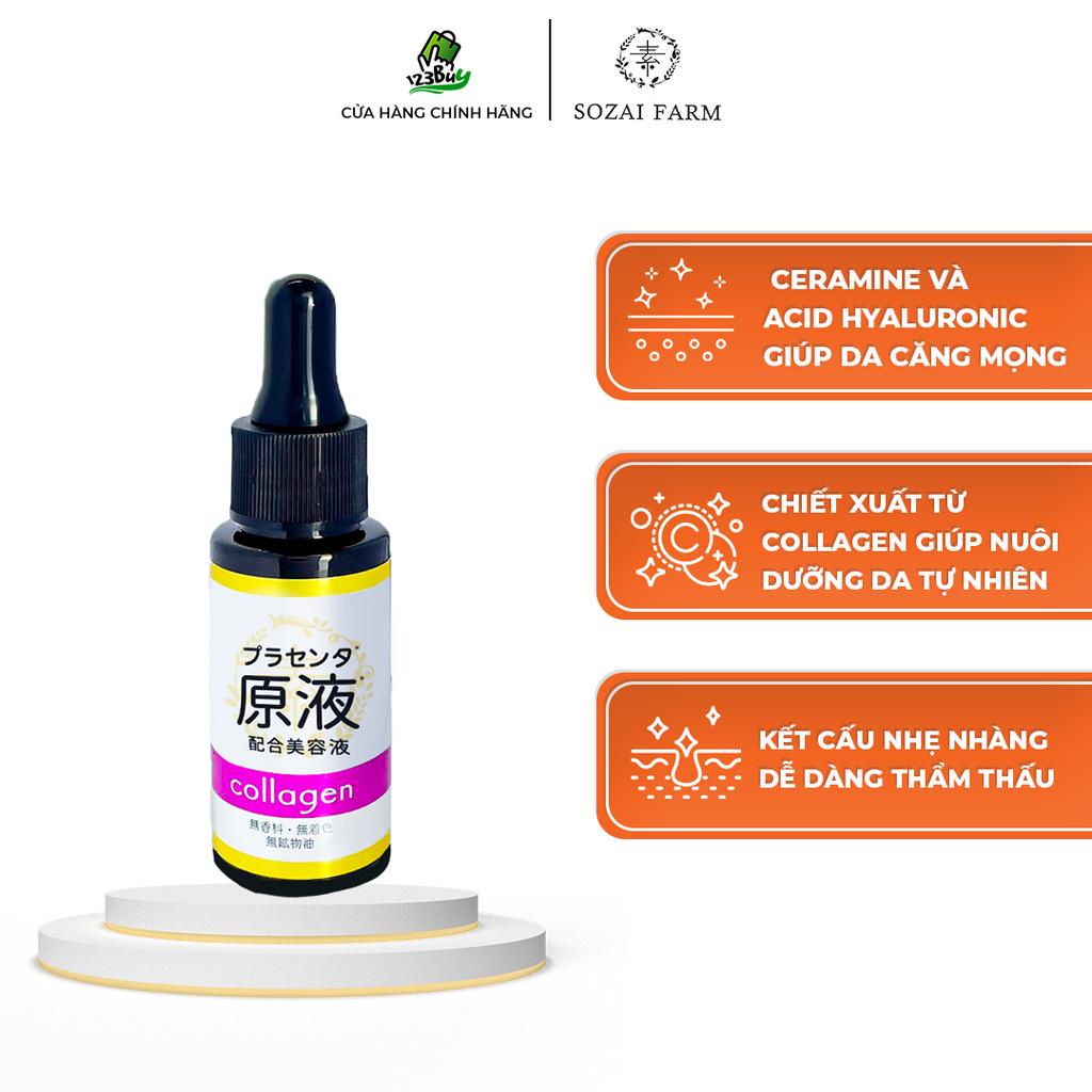 Tinh chất dưỡng da cao cấp ngăn ngừa lão hoá Nhật Bản Sozai Farm Collagen Essence – Dạng Serum - 20ml