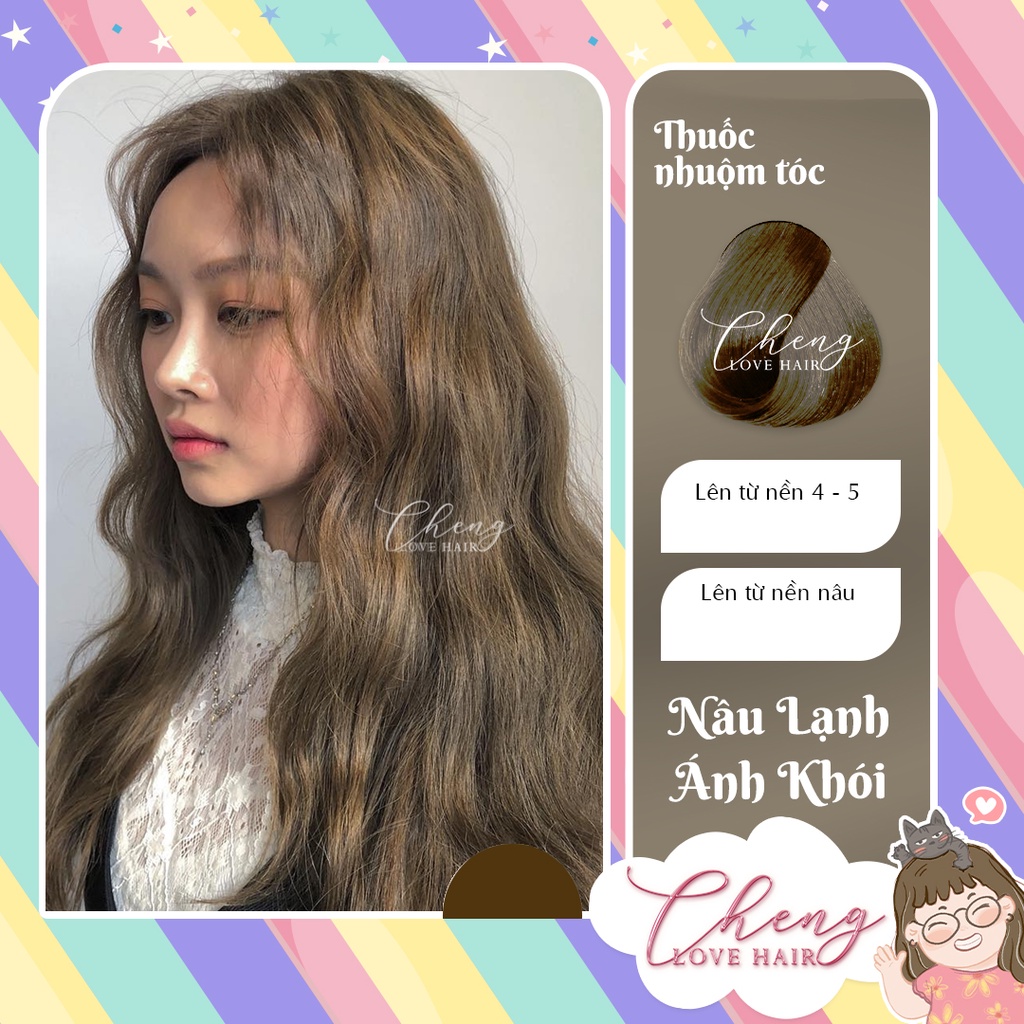 Thuốc Nhuộm Tóc Màu NÂU LẠNH ÁNH KHÓI Không Tẩy | Chenglovehair, Chenglovehairs