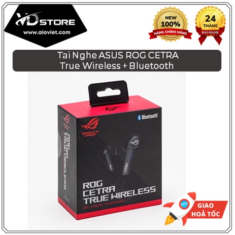 Tai nghe gaming không dây ASUS ROG CETRA True Wireless chống ồn, giả lập âm thanh 7.1 - Hàng chính hãng, BH 24 THÁNG