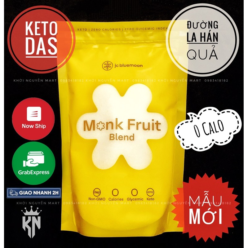 [Sỉ] Đường La Hán Quả 💯 FREESHIP 💯 Cho Keto/Das/Lowcarb Túi 500g