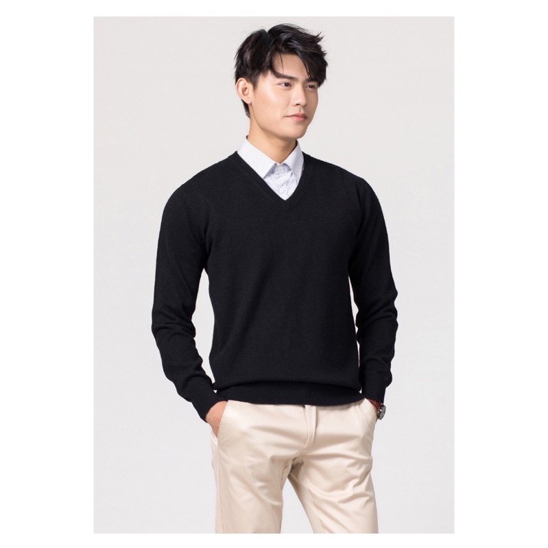 Áo len nam cổ tim dáng slimfit ôm - Sợi Cotton mềm - Phối sơ mi cực đẹp - OMAN