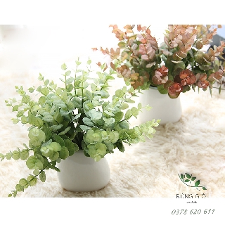 Cành lá điểm nhỏ mini - hoa giả nhân tạo - MÃ CL9 - cao 27cm