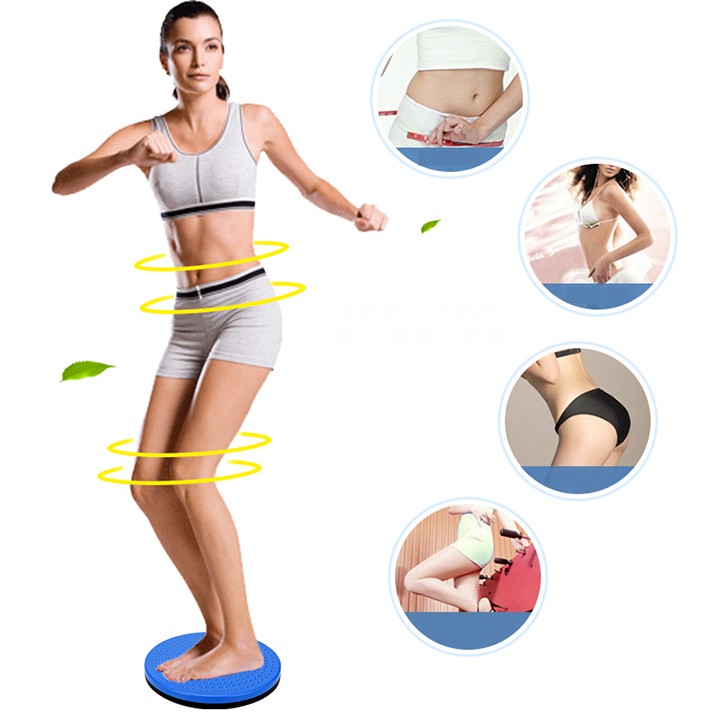 Đĩa xoay eo tập thể dục 360 độ bàn xoay tập cơ bụng cho eo thon tại nhà và phòng gym có hạt massage bàn chân 1549 dvg