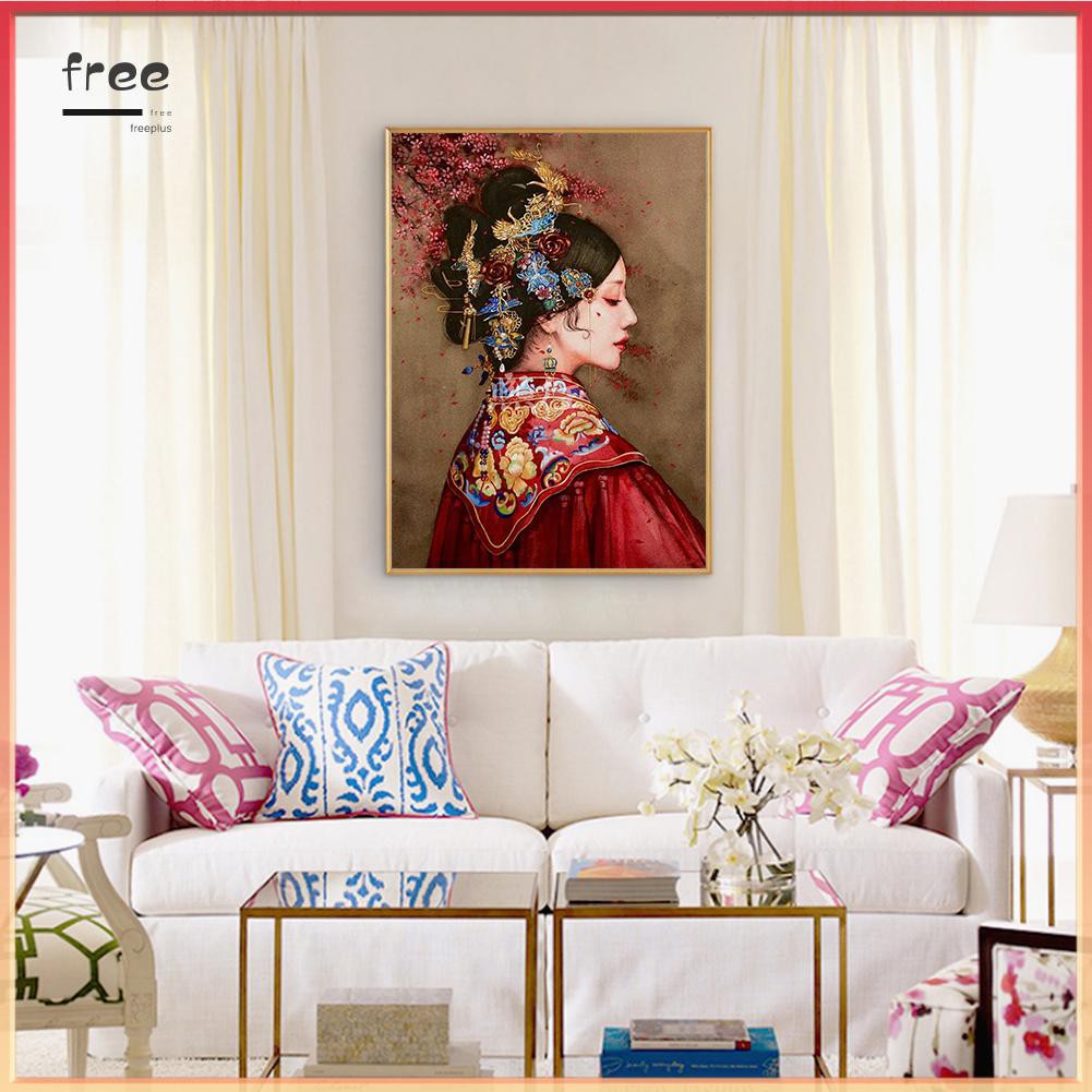 Bộ tranh đính đá 5D hình cô dâu tự hoàn thành