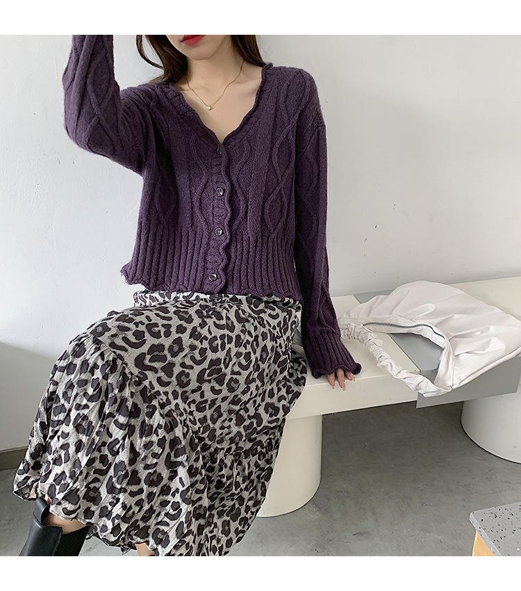 Chân váy chữ A lưng cao họa tiết da báo thời trang 2020 cho nữ