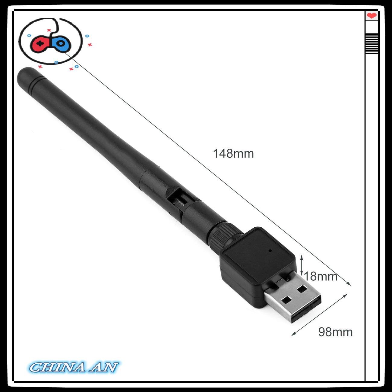 ⚡Hot sản phẩm/Mini USB Wireless WiFi Adapter 802.11n/g/b 150Mbps Network LAN Card w/Antenna
