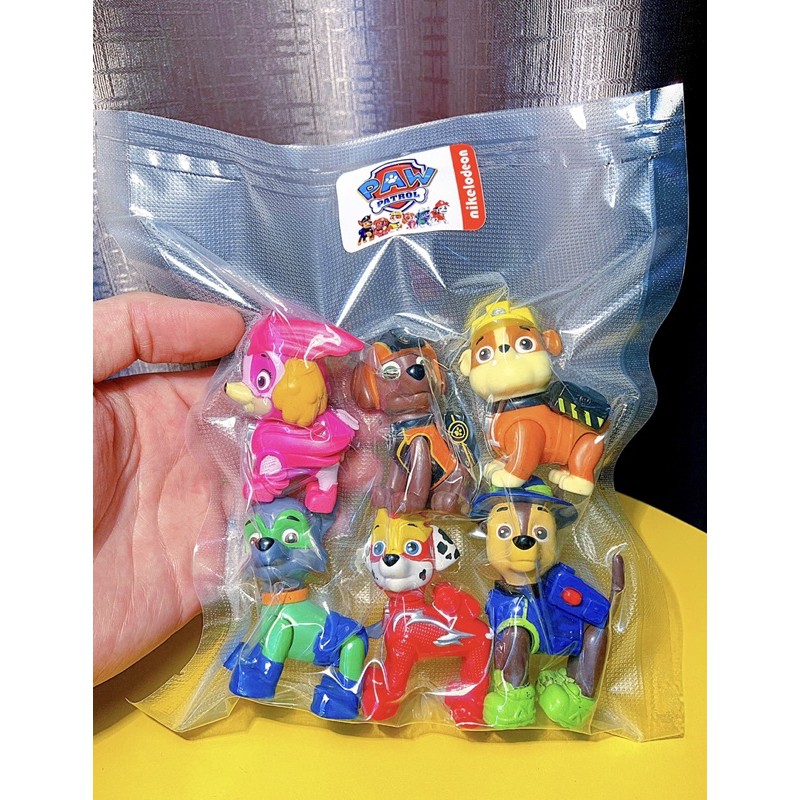 Bộ sưu tập 6 nhân vật chó cứu hộ Paw Patrol - Hàng chính hãng - Đủ 6 nhân vật Chase Skye Rubble Zuma Rocky Marshall