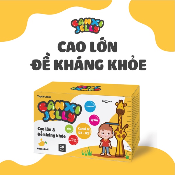 Thạch dinh dưỡng CANXI JELLY Bicare tăng chiều cao, tăng sức đề kháng, ăn ngon cho bé