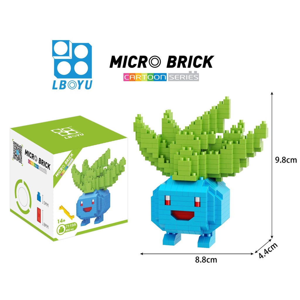 Bộ đồ chơi lắp ghép nhân vật Pokemon mini so cute