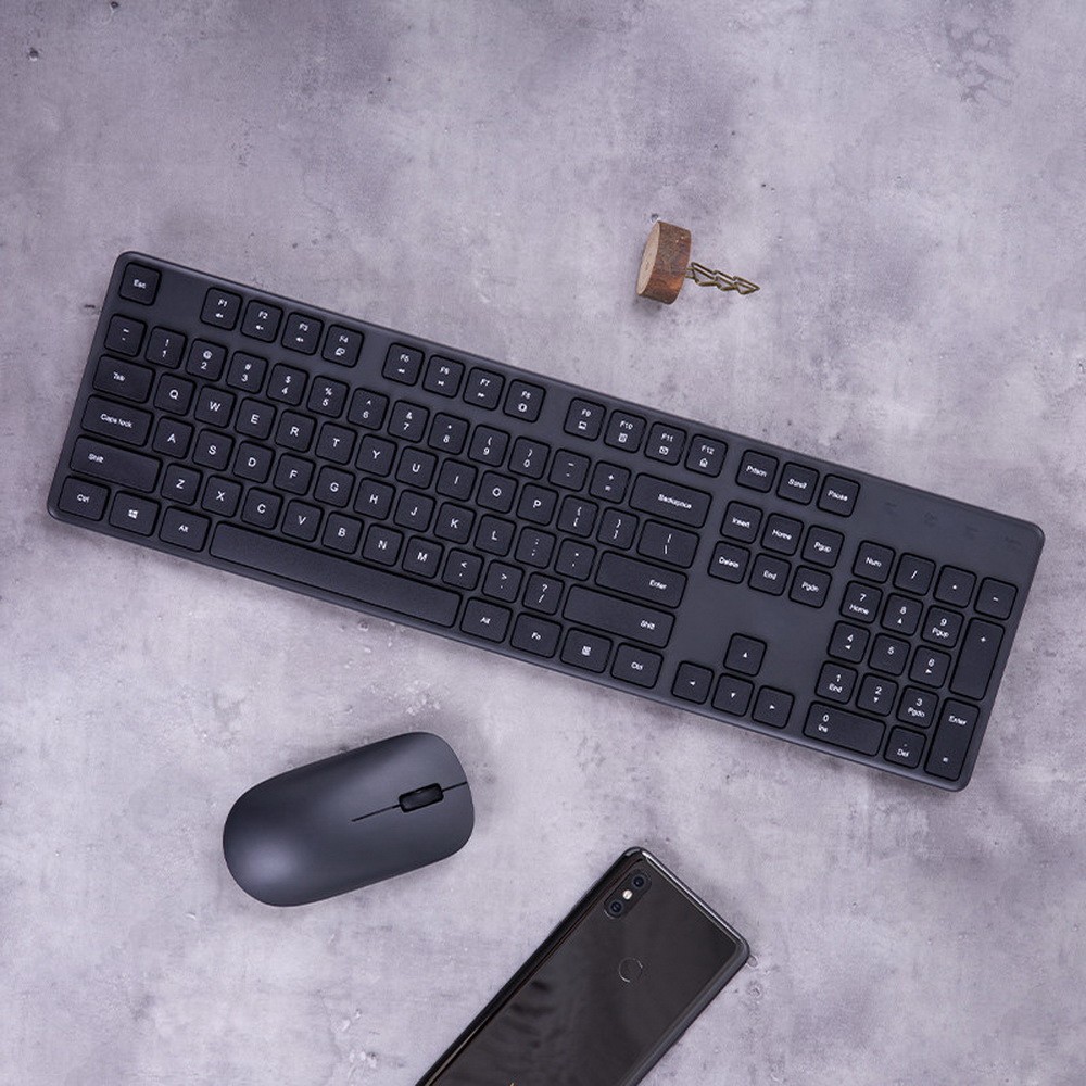 [On Sale] Xiaomi Mijia 2.4G Wireless Keyboard And Mouse Combo Ultra-slim Office Home PC Laptop Accessories