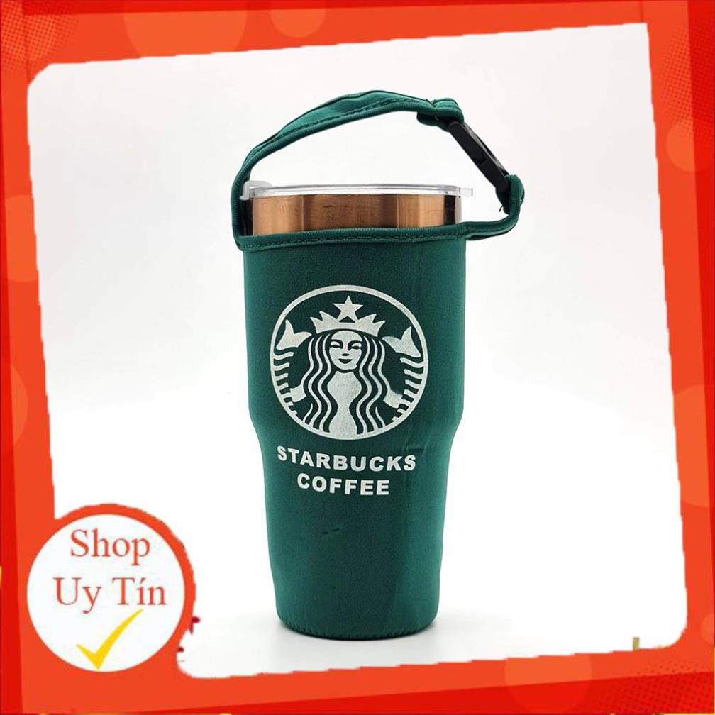 Bình Nước Cafe STARBUCKS Giữ Nhiệt 24h inox 304 Tặng Kèm Túi Xách