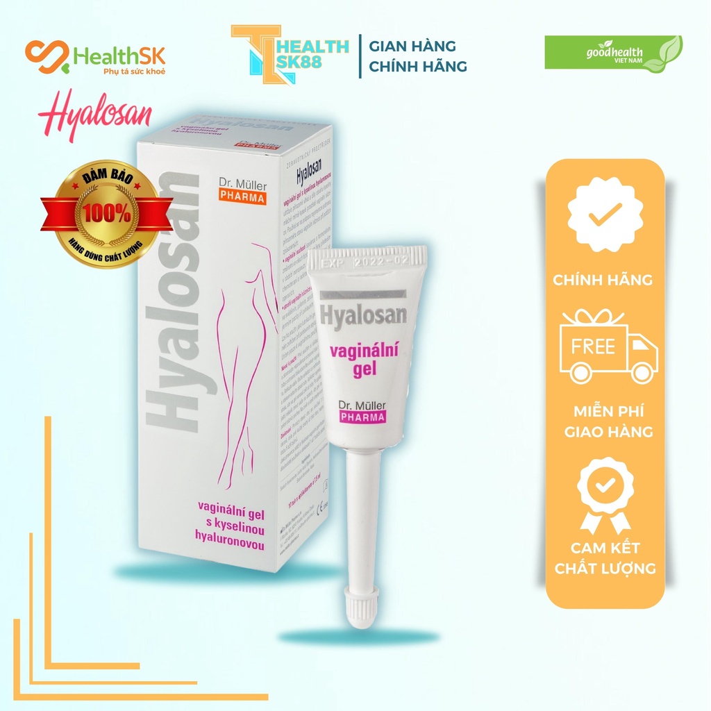 Dưỡng ẩm, trẻ hóa "cô bé" [HYALOSAN VAGINAL GEL] (10 tuýp x 7.5ml gel)