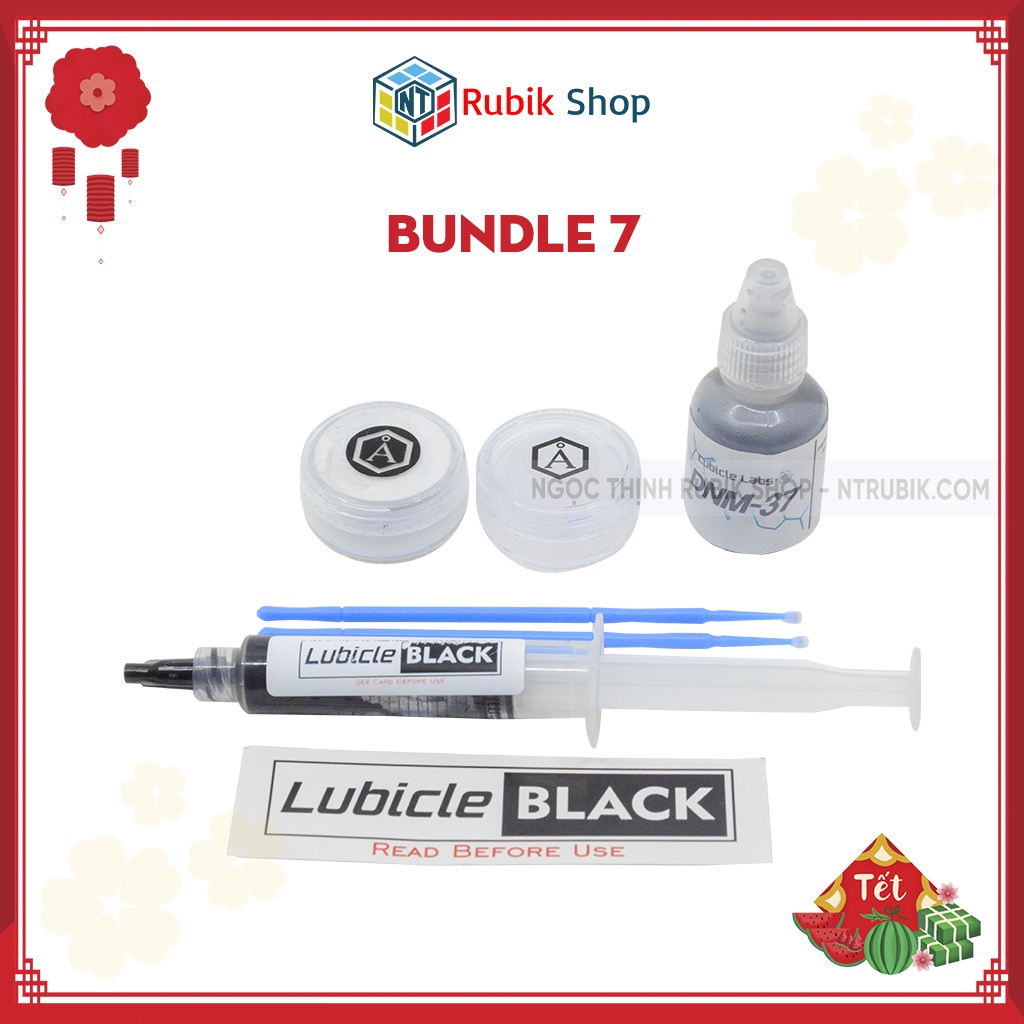 [Cubicle-bundle 7] Combo Angstrom Gravitas &amp; Angstrom Dignitas &amp; DNM 37 10cc &amp; Lubicle Black dầu bôi trơn rubik