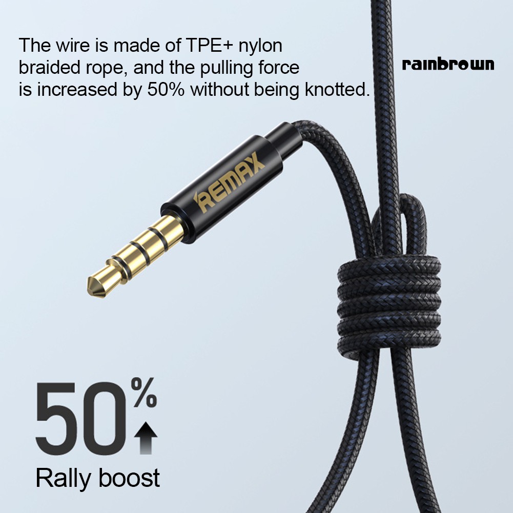 Tai Nghe Nhét Tai Remax Rm-208 Jack 3.5mm Âm Thanh Stereo Sống Động