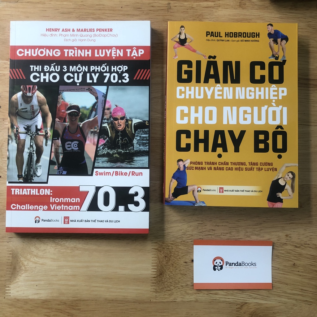 Sách - COMBO 2 cuốn: Giãn cơ chuyên nghiệp cho người chạy bộ + Chương trình tập luyện ba môn phối hợp cho cự ly 70.3