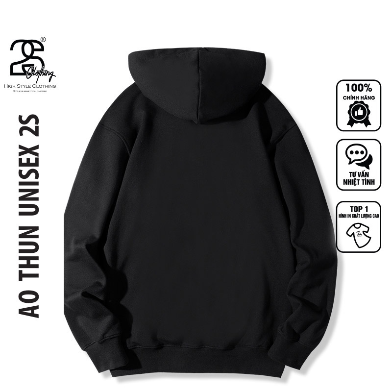 Áo Hoodie Nam Form Rộng Phong Cách Ulzzang 2S Clothing, Áo Hoodie Form Rộng Unisex Có Mũ TV256