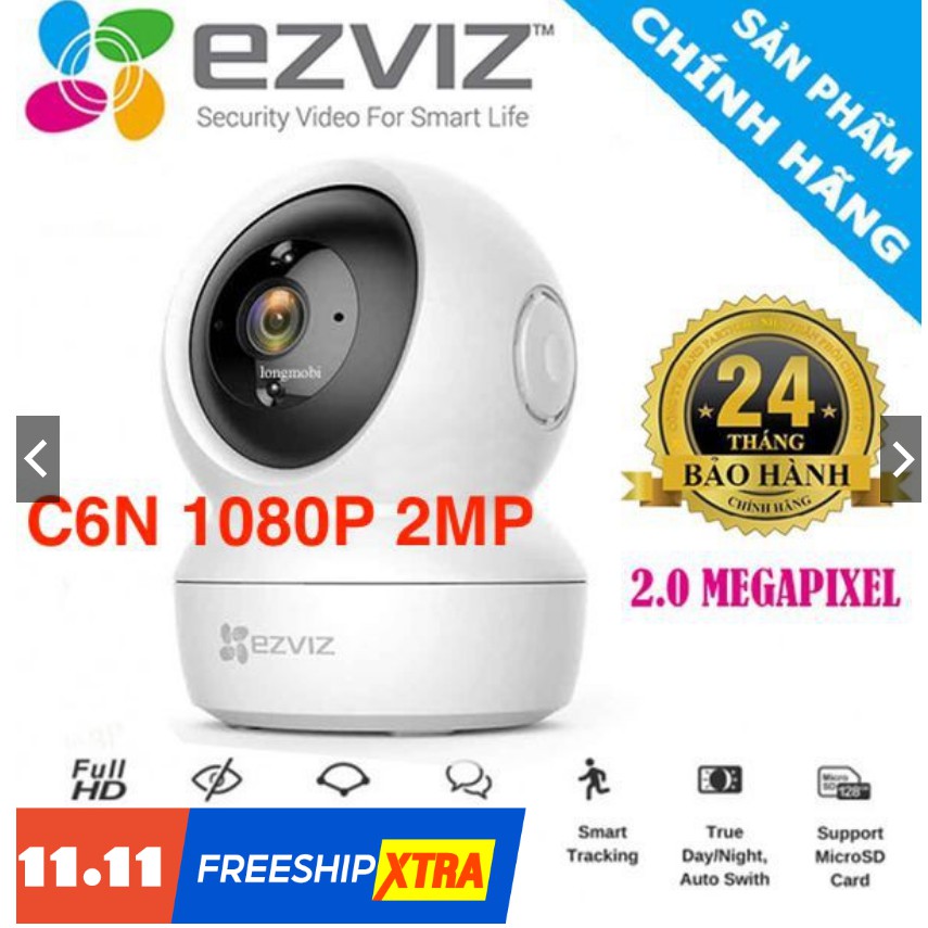 Camera Wifi dòng P/T EZVIZ_C6N 1080P - Hàng chính hãng