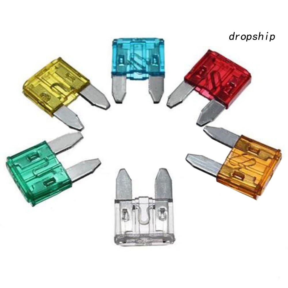Set 60 Cầu Chì Lưỡi Mini 5 / 10 / 15 / 20 / 25 / 30A Cho Xe Hơi
