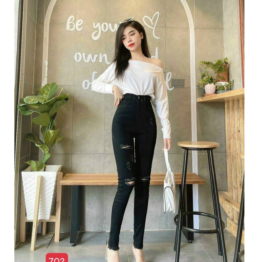 Quần jean nữ cao cấp, Quần jean thiết kế thời trang nữ hàng mới về thương hiệu MuradFashion loại mẫu QJNU702