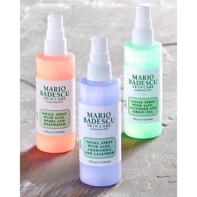 💦 Xịt khoáng Mario Badescu Facial Spray With Rosewater , Lavender , Greentea