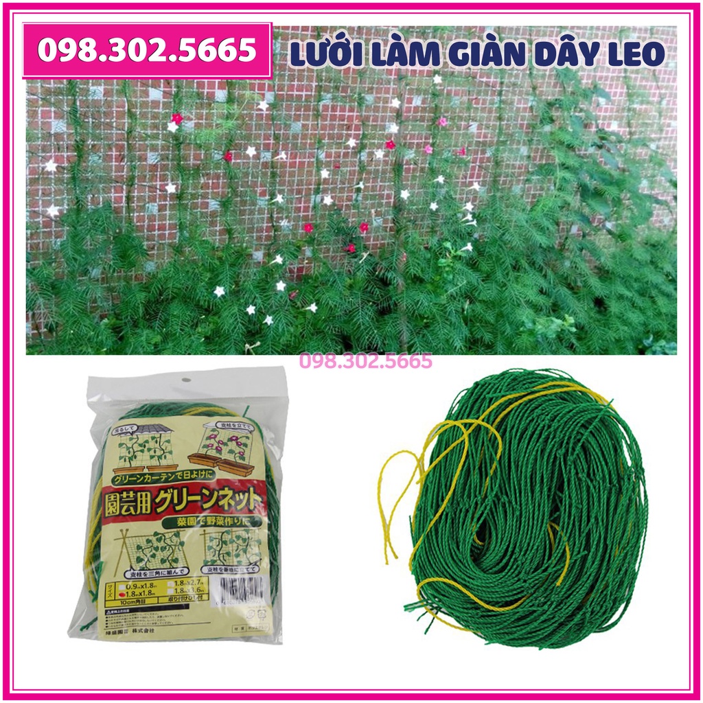 Lưới làm giàn dây leo - 3,6m x 1,8m - bền chắc, đẹp