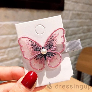 Dre-nữ Bướm Thêu Bobby Pin Kẹp Tóc Mũ Phụ Kiện Tóc